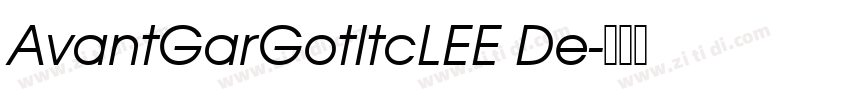 AvantGarGotItcLEE De字体转换
